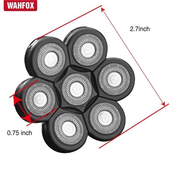 7D Bayonet Upgrade 7 Heads Electric Shaver Bald Head Shaver Replacement Blades - Picture 4 of 6